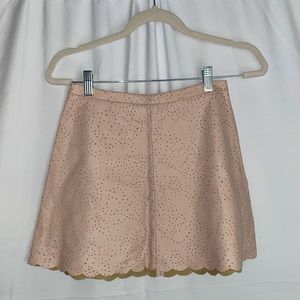 BCBGMAXAZRIA Sheryl Faux Leather Skirt in Bare Pink NWOT